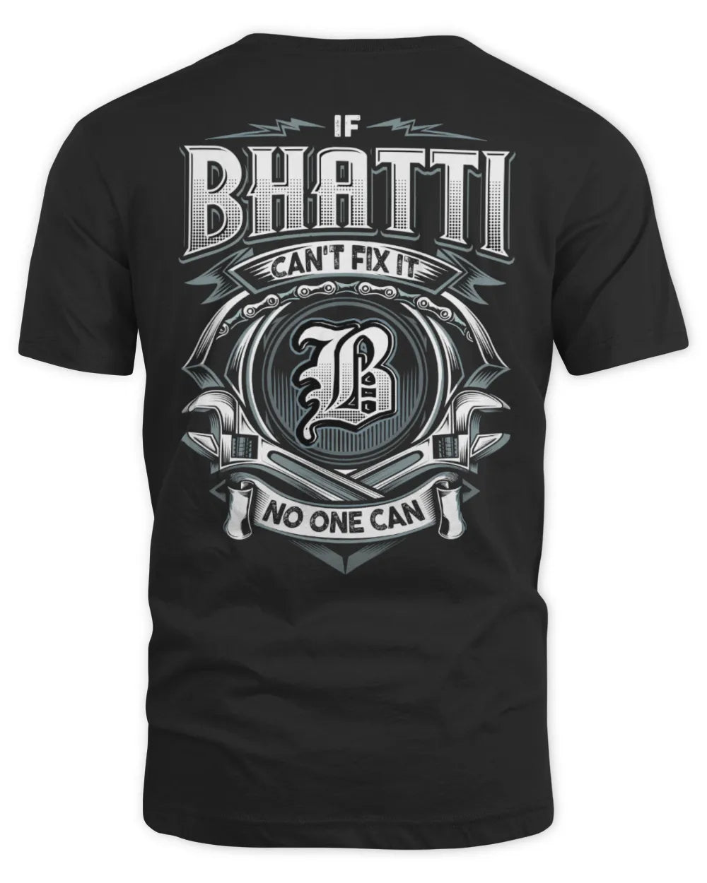 BHATTI AP81-K4-626 - Personalized Ahmed Quote Apparel “If Ahmed Can't Fix It, No One Can” - Unisex Standard T-Shirt - Black