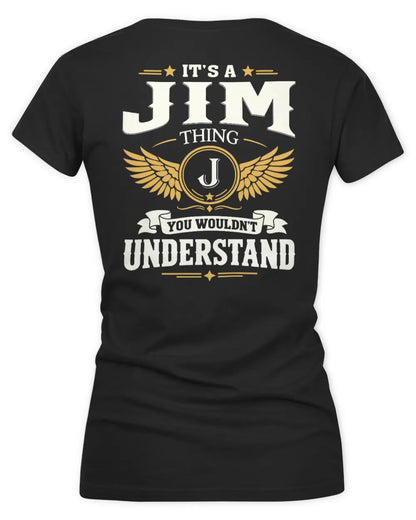 JIM KT06-M008 It’s a [NAME] Thing – You Wouldn’t Understand | Personalized Vintage T-Shirt - Women's V-Neck T-Shirt - Black