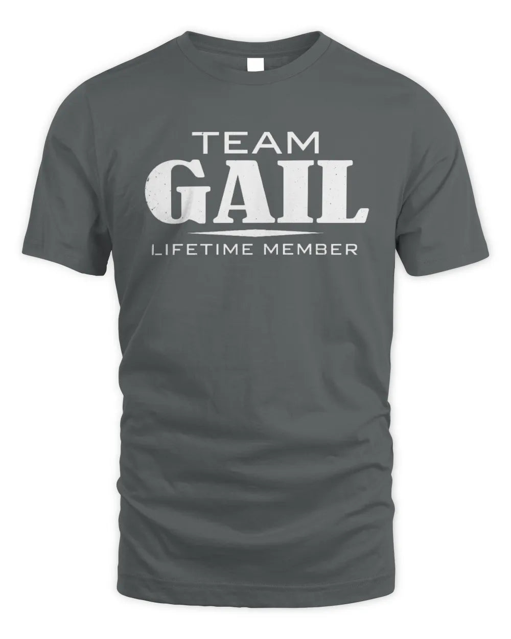 GAIL BL62-K4-128 - Personalized “Team NAME Lifetime Member” - Unisex Standard T-Shirt - Charcoal