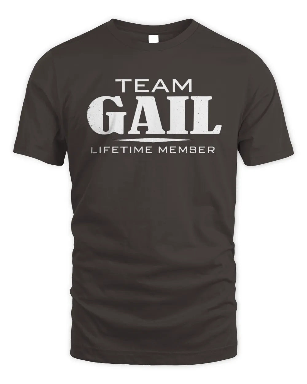 GAIL BL62-K4-128 - Personalized “Team NAME Lifetime Member” - Unisex Standard T-Shirt - Dark Chocolate