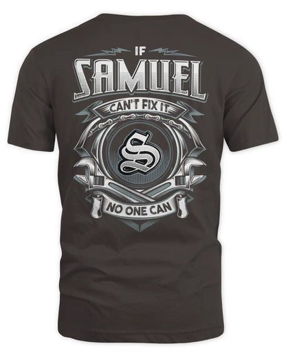 SAMUEL AP81-K4-626 - Personalized Ahmed Quote Apparel “If Ahmed Can't Fix It, No One Can” - Unisex Standard T-Shirt - Dark Chocolate