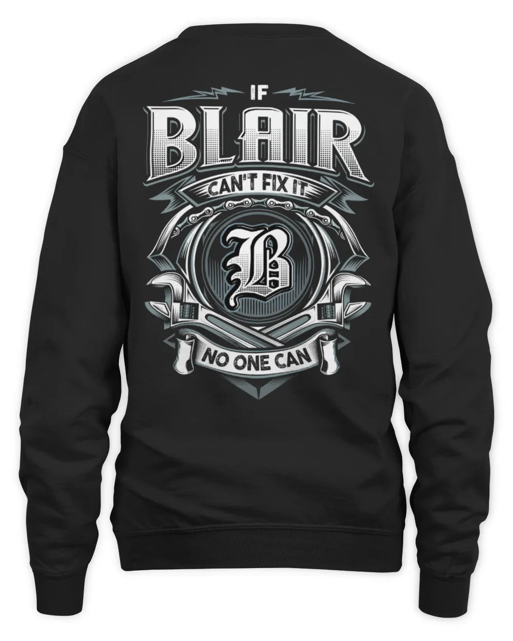 BLAIR AP81-K4-626 - Personalized Ahmed Quote Apparel “If Ahmed Can't Fix It, No One Can” - Unisex Sweatshirt - Black