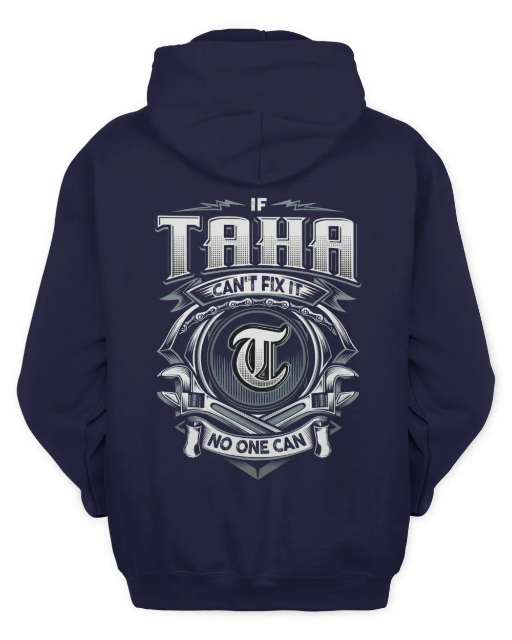 TAHA AP81-K4-626 - Personalized Ahmed Quote Apparel “If Ahmed Can't Fix It, No One Can” - Unisex Hoodie - Navy