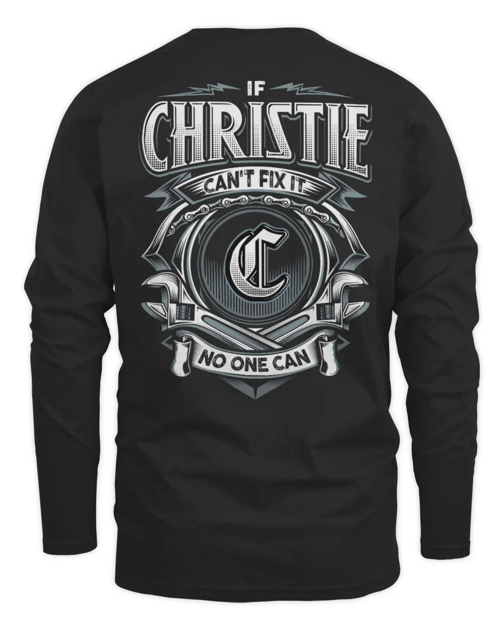 CHRISTIE AP81-K4-626 - Personalized Ahmed Quote Apparel “If Ahmed Can't Fix It, No One Can” - Men's Long Sleeved T-Shirt - Black