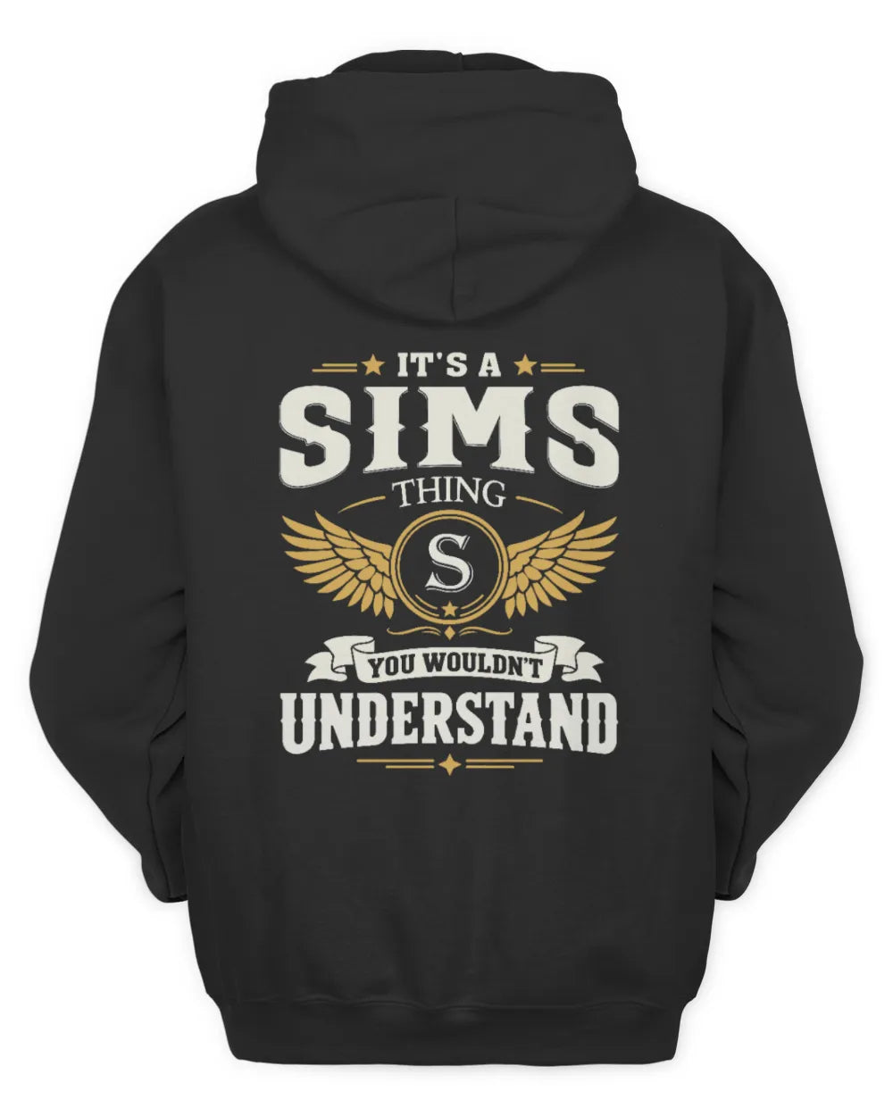 SIMS KT06-M008 It’s a [NAME] Thing – You Wouldn’t Understand | Personalized Vintage T-Shirt - Unisex Hoodie - Black