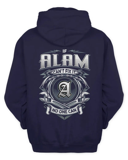 ALAM AP81-K4-626 - Personalized Ahmed Quote Apparel “If Ahmed Can't Fix It, No One Can” - Unisex Hoodie - Navy