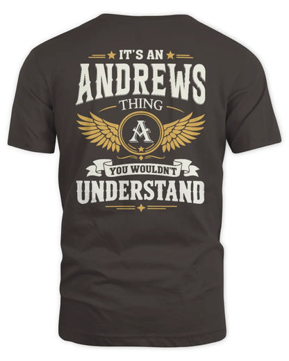 ANDREWS KT06-M008 It’s a [NAME] Thing – You Wouldn’t Understand | Personalized Vintage T-Shirt - Unisex Standard T-Shirt - Dark Chocolate