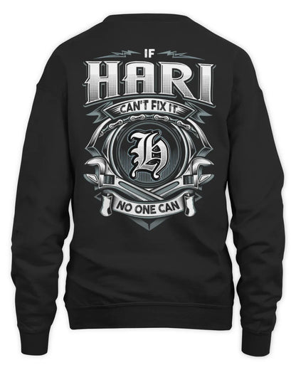 HARI AP81-K4-626 - Personalized Ahmed Quote Apparel “If Ahmed Can't Fix It, No One Can” - Unisex Sweatshirt - Black