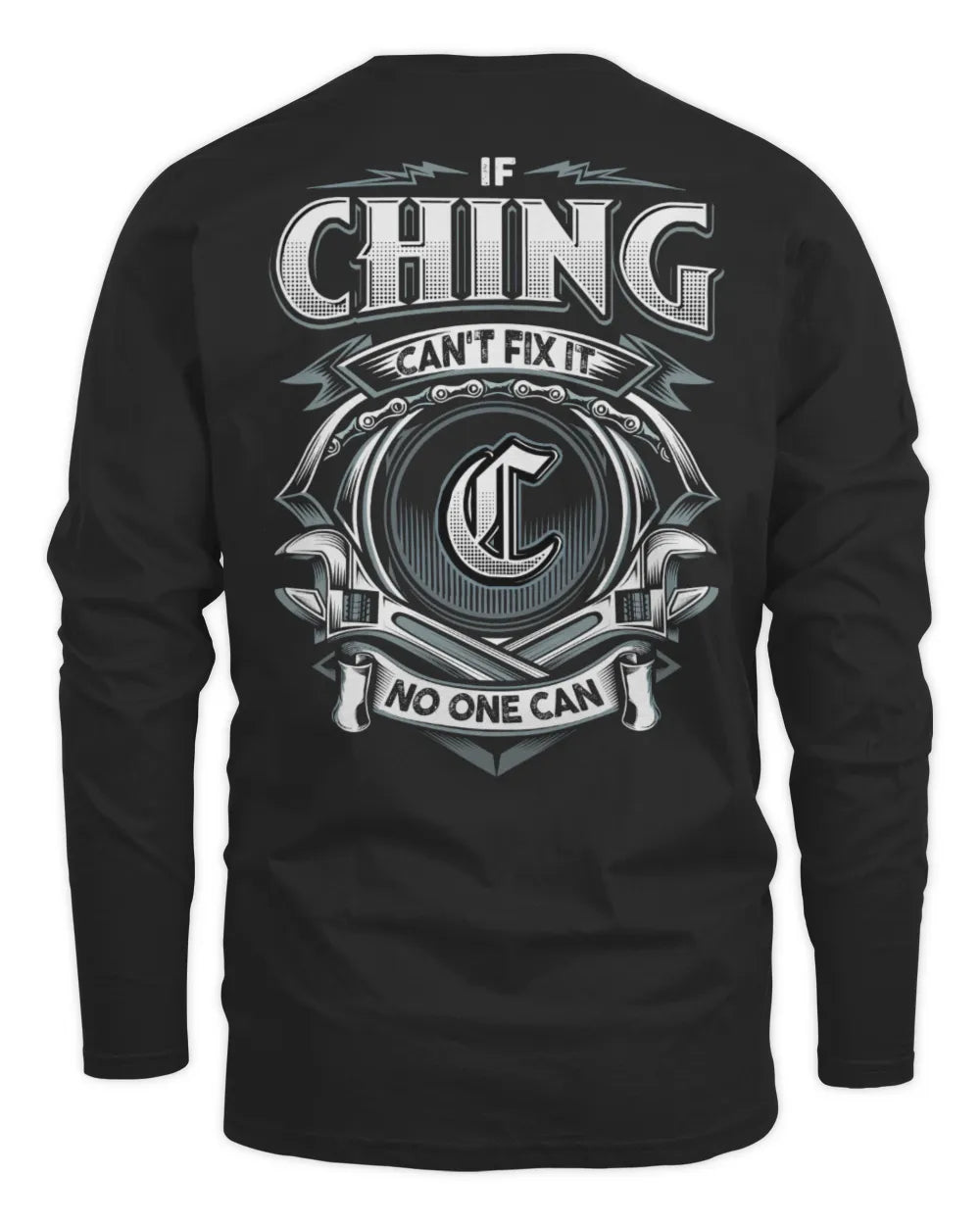 CHING AP81-K4-626 - Personalized Ahmed Quote Apparel “If Ahmed Can't Fix It, No One Can” - Men's Long Sleeved T-Shirt - Black