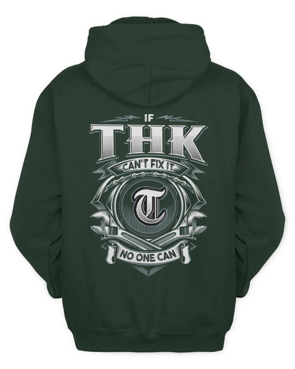 THK AP81-K4-626 - Personalized Ahmed Quote Apparel “If Ahmed Can't Fix It, No One Can” - Unisex Hoodie - Forest Green