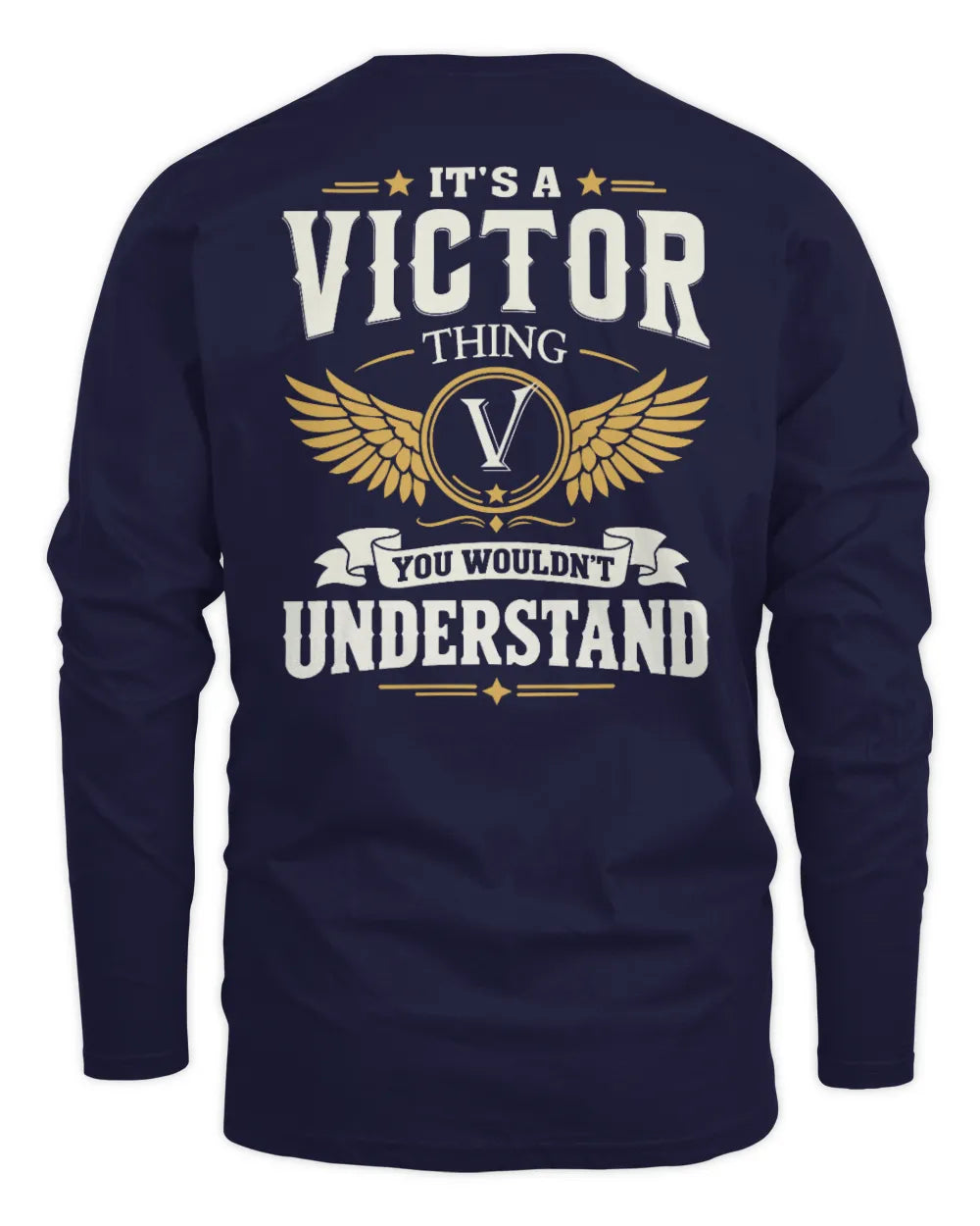 VICTOR KT06-M008 It’s a [NAME] Thing – You Wouldn’t Understand | Personalized Vintage T-Shirt - Men's Long Sleeved T-Shirt - Navy
