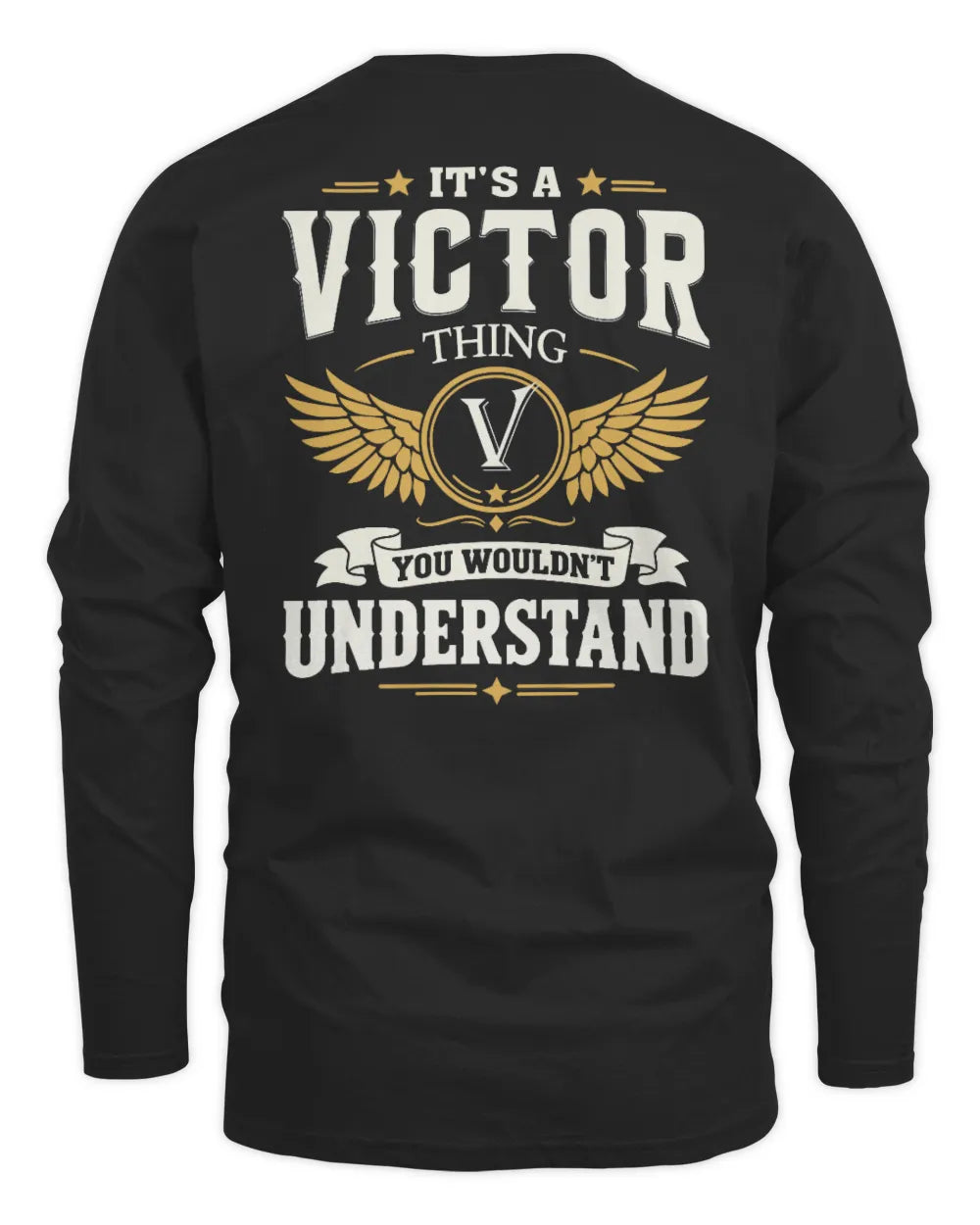 VICTOR KT06-M008 It’s a [NAME] Thing – You Wouldn’t Understand | Personalized Vintage T-Shirt - Men's Long Sleeved T-Shirt - Black