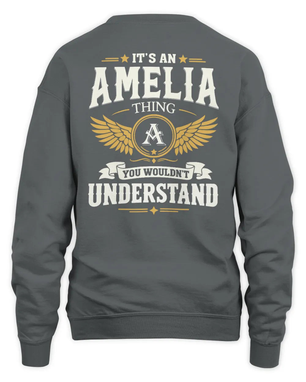 AMELIA KT06-M008 It’s a [NAME] Thing – You Wouldn’t Understand | Personalized Vintage T-Shirt - Unisex Sweatshirt - Charcoal