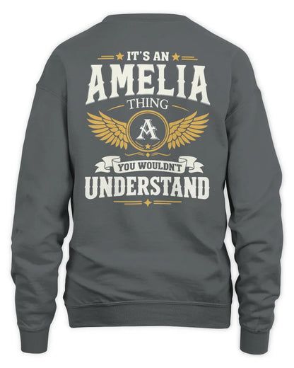 AMELIA KT06-M008 It’s a [NAME] Thing – You Wouldn’t Understand | Personalized Vintage T-Shirt - Unisex Sweatshirt - Charcoal