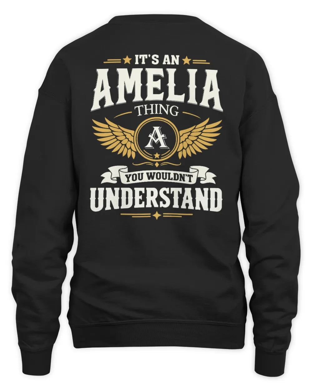 AMELIA KT06-M008 It’s a [NAME] Thing – You Wouldn’t Understand | Personalized Vintage T-Shirt - Unisex Sweatshirt - Black