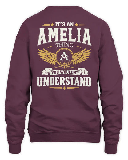 AMELIA KT06-M008 It’s a [NAME] Thing – You Wouldn’t Understand | Personalized Vintage T-Shirt - Unisex Sweatshirt - Maroon