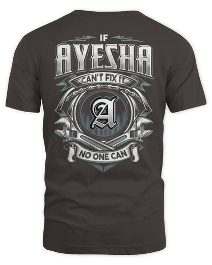 AYESHA AP81-K4-626 - Personalized Ahmed Quote Apparel “If Ahmed Can't Fix It, No One Can” - Unisex Standard T-Shirt - Dark Chocolate