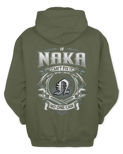 NAKA AP81-K4-626 - Personalized Ahmed Quote Apparel “If Ahmed Can't Fix It, No One Can” - Unisex Hoodie - Military Green