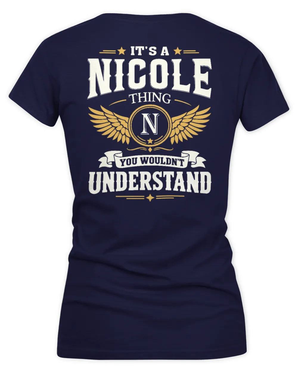 NICOLE KT06-M008 It’s a [NAME] Thing – You Wouldn’t Understand | Personalized Vintage T-Shirt - Women's V-Neck T-Shirt - Navy