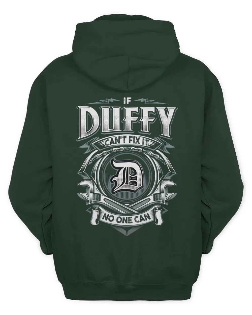 DUFFY AP81-K4-626 - Personalized Ahmed Quote Apparel “If Ahmed Can't Fix It, No One Can” - Unisex Hoodie - Forest Green