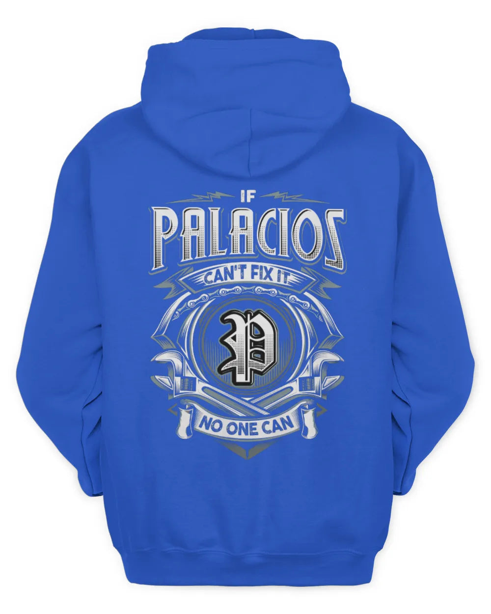 PALACIOS AP81-K4-626 - Personalized Ahmed Quote Apparel “If Ahmed Can't Fix It, No One Can” - Unisex Hoodie - Royal