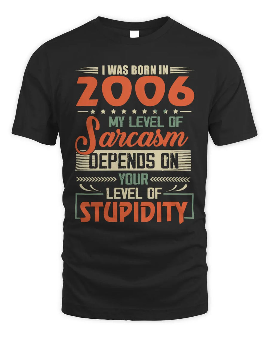 2006 TH05-K2 – Vintage Born to Be Sarcastic T-Shirt
