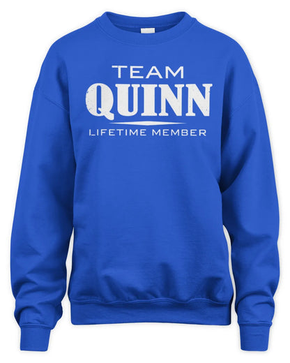 QUINN BL62-K4-128 - Personalized “Team NAME Lifetime Member” - Unisex Sweatshirt - Royal