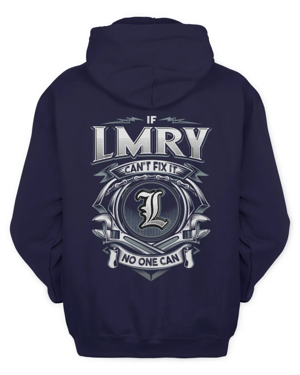 LMRY AP81-K4-626 - Personalized Ahmed Quote Apparel “If Ahmed Can't Fix It, No One Can” - Unisex Hoodie - Navy