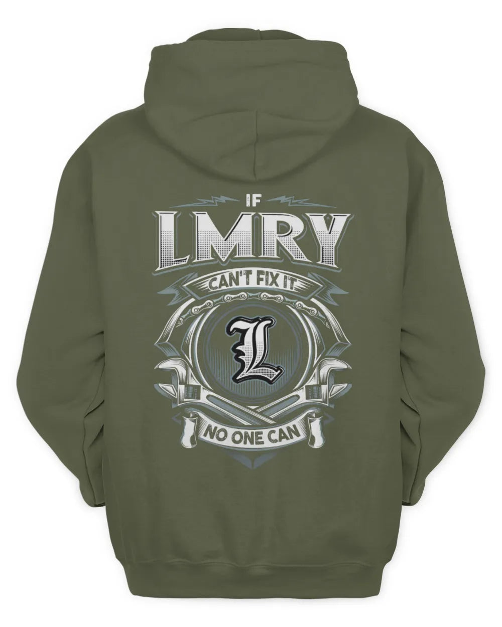 LMRY AP81-K4-626 - Personalized Ahmed Quote Apparel “If Ahmed Can't Fix It, No One Can” - Unisex Hoodie - Military Green