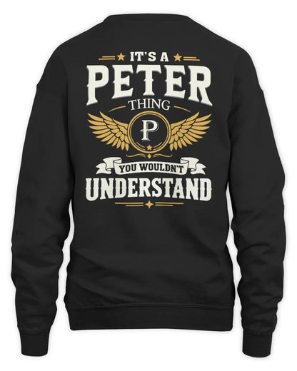 PETER KT06-M008 It’s a [NAME] Thing – You Wouldn’t Understand | Personalized Vintage T-Shirt - Unisex Sweatshirt - Black