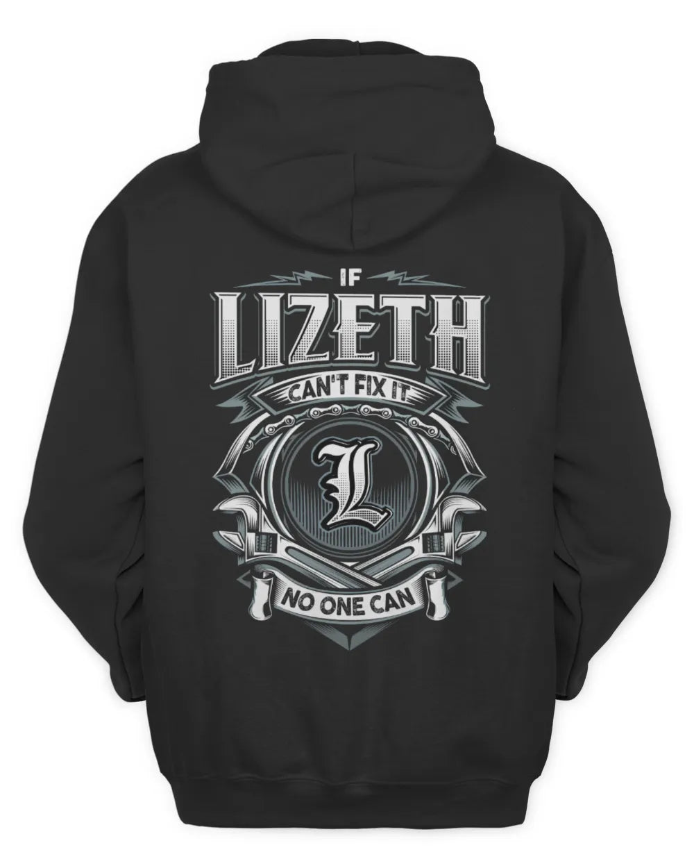 LIZETH AP81-K4-626 - Personalized Ahmed Quote Apparel “If Ahmed Can't Fix It, No One Can” - Unisex Hoodie - Black
