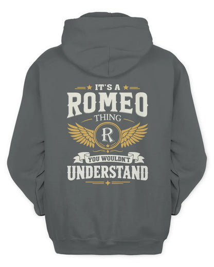 ROMEO KT06-M008 It’s a [NAME] Thing – You Wouldn’t Understand | Personalized Vintage T-Shirt - Unisex Hoodie - Charcoal