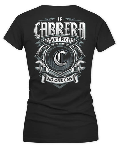 CABRERA AP81-K4-626 - Personalized Ahmed Quote Apparel “If Ahmed Can't Fix It, No One Can” - Women's V-Neck T-Shirt - Black