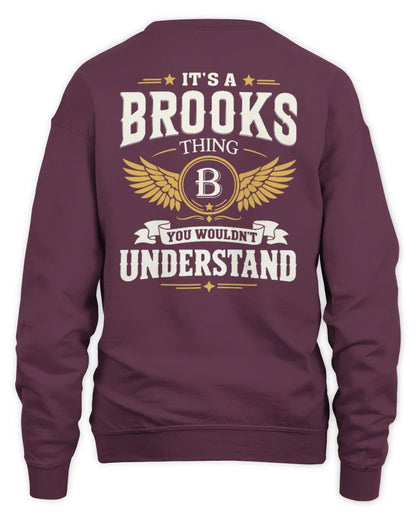 BROOKS KT06-M008 It’s a [NAME] Thing – You Wouldn’t Understand | Personalized Vintage T-Shirt - Unisex Sweatshirt - Maroon
