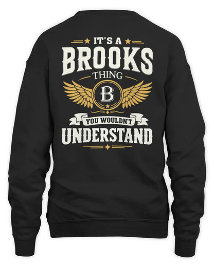 BROOKS KT06-M008 It’s a [NAME] Thing – You Wouldn’t Understand | Personalized Vintage T-Shirt - Unisex Sweatshirt - Black