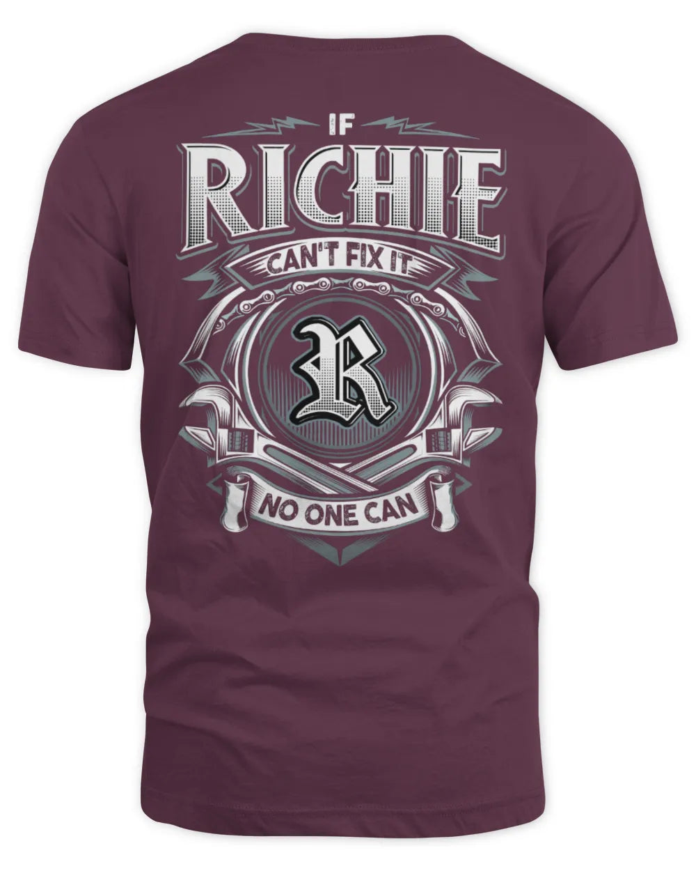 RICHIE AP81-K4-626 - Personalized Ahmed Quote Apparel “If Ahmed Can't Fix It, No One Can” - Unisex Standard T-Shirt - Maroon