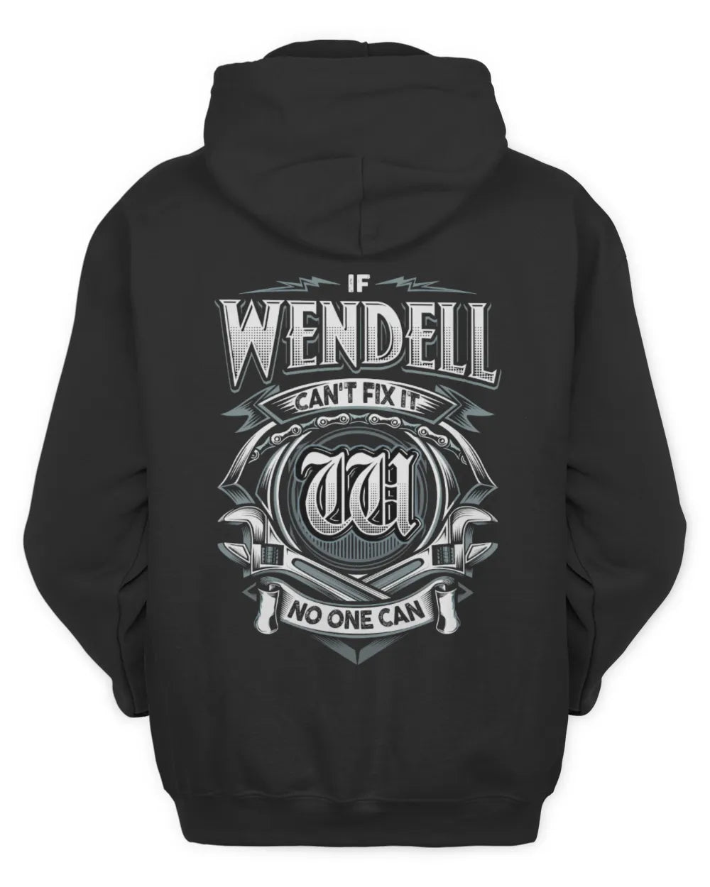 WENDELL AP81-K4-626 - Personalized Ahmed Quote Apparel “If Ahmed Can't Fix It, No One Can” - Unisex Hoodie - Black