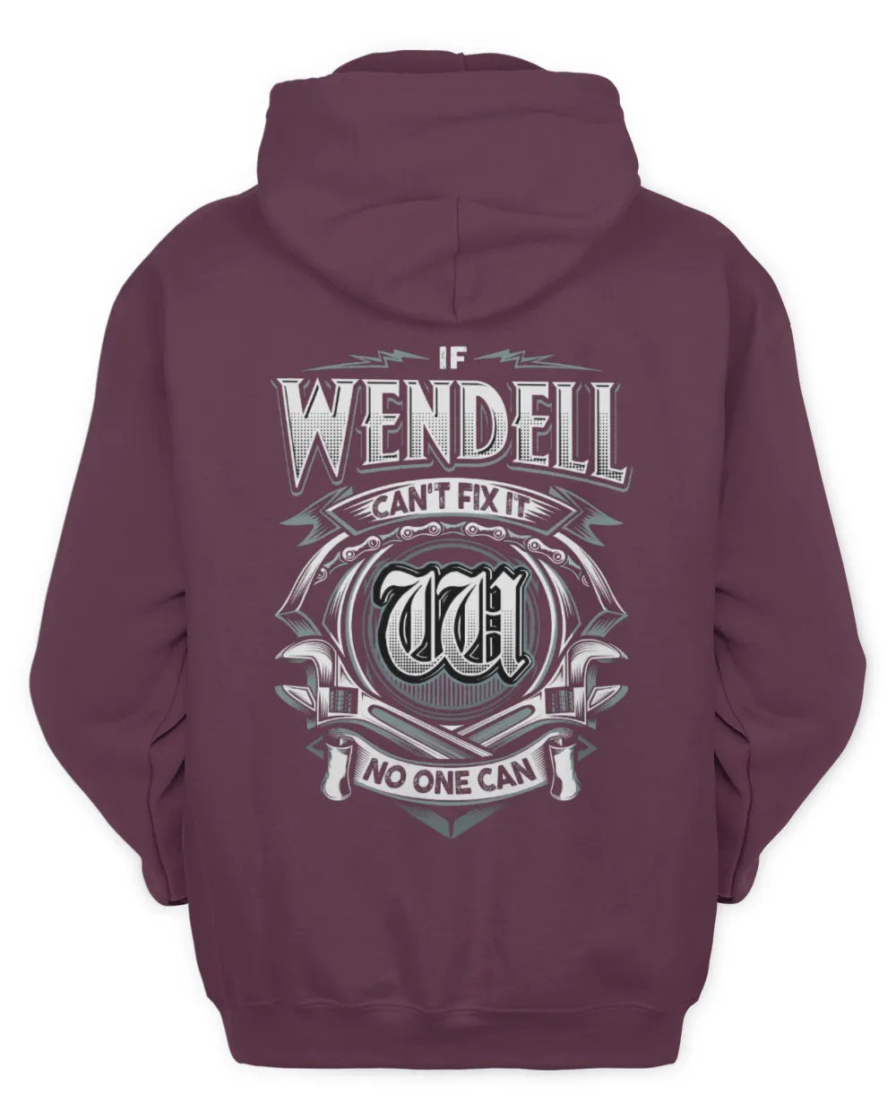 WENDELL AP81-K4-626 - Personalized Ahmed Quote Apparel “If Ahmed Can't Fix It, No One Can” - Unisex Hoodie - Maroon