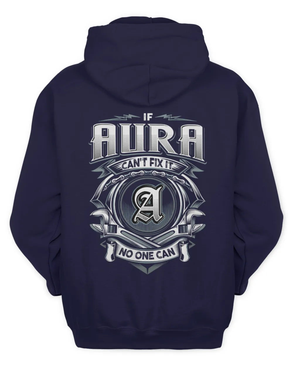 AURA AP81-K4-626 - Personalized Ahmed Quote Apparel “If Ahmed Can't Fix It, No One Can” - Unisex Hoodie - Navy