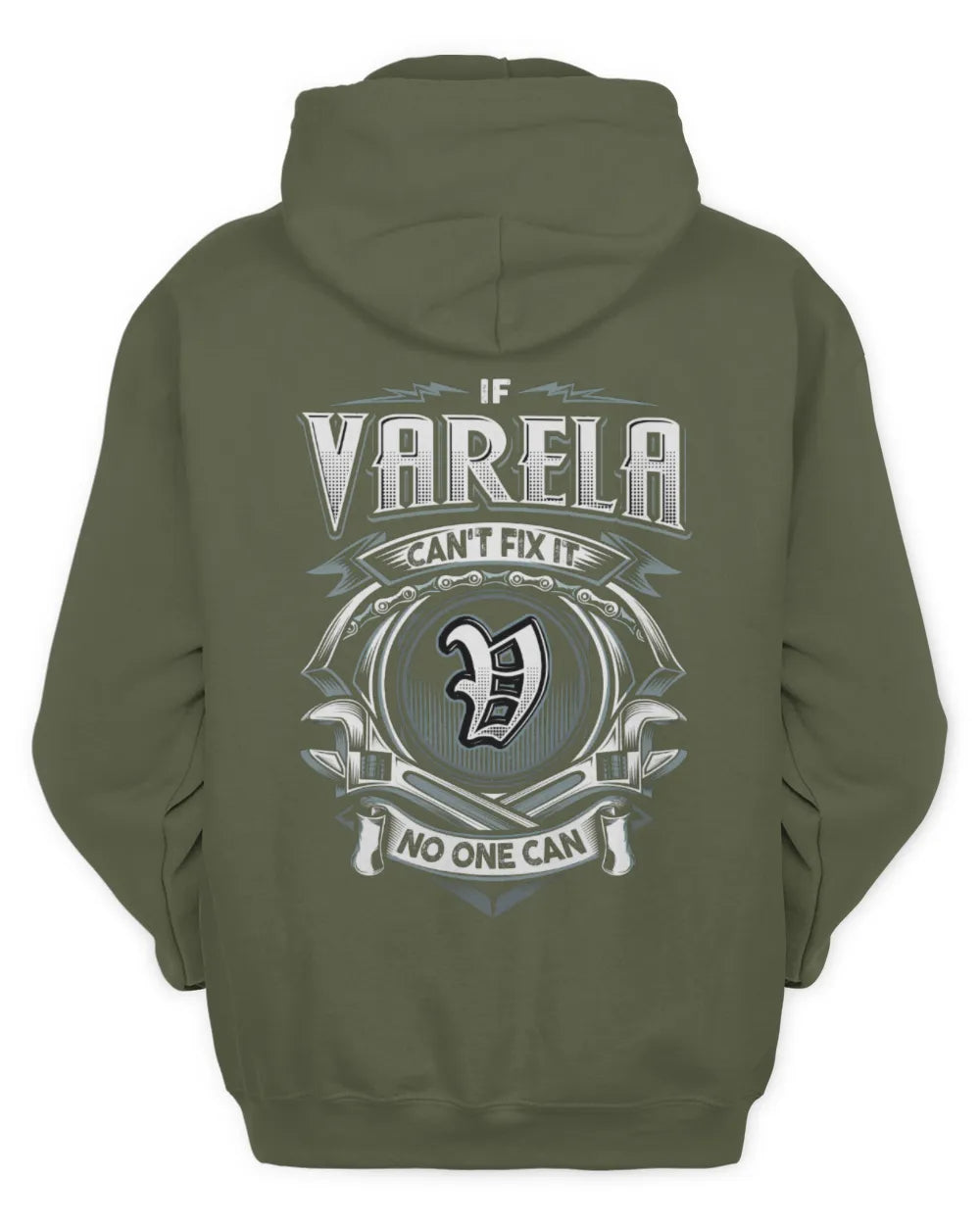 VARELA AP81-K4-626 - Personalized Ahmed Quote Apparel “If Ahmed Can't Fix It, No One Can” - Unisex Hoodie - Military Green