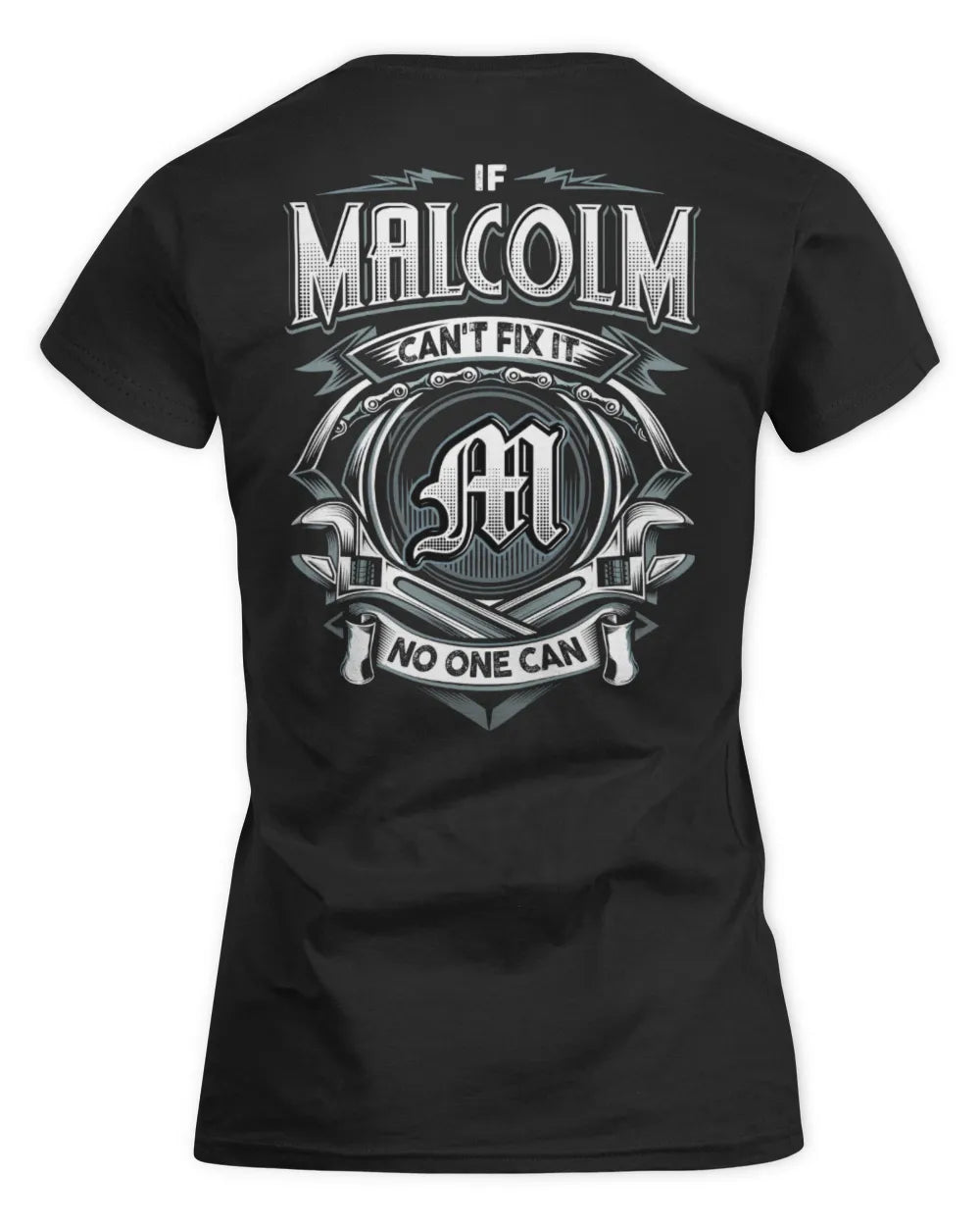 MALCOLM AP81-K4-626 - Personalized Ahmed Quote Apparel “If Ahmed Can't Fix It, No One Can” - Women's Standard T-Shirt - Black
