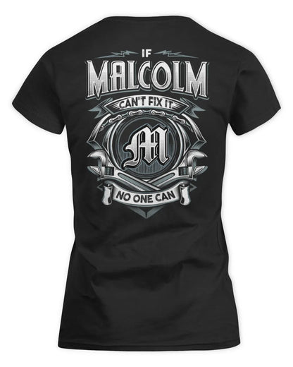 MALCOLM AP81-K4-626 - Personalized Ahmed Quote Apparel “If Ahmed Can't Fix It, No One Can” - Women's Standard T-Shirt - Black