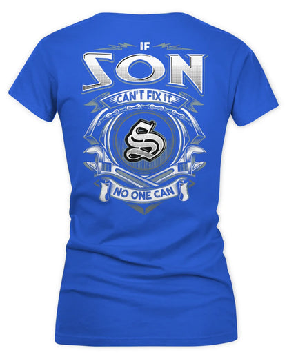 SON AP81-K4-626 - Personalized Ahmed Quote Apparel “If Ahmed Can't Fix It, No One Can” - Women's V-Neck T-Shirt - Royal