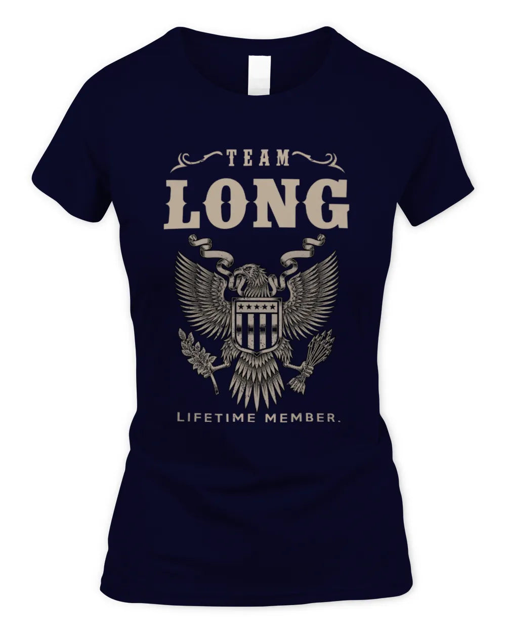 LONG TP06-K82 – Personalized Classic Style Apparel “Team NAME Lifetime Member” - Women's Standard T-Shirt - Navy