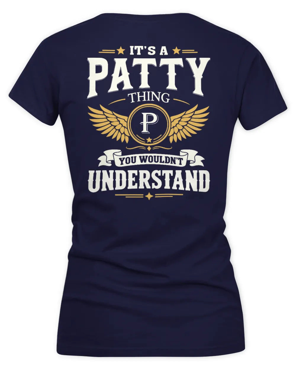 PATTY KT06-M008 It’s a [NAME] Thing – You Wouldn’t Understand | Personalized Vintage T-Shirt - Women's V-Neck T-Shirt - Navy