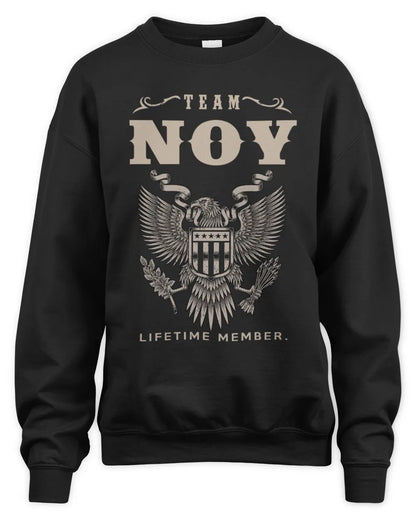 NOY TP06-K82 – Personalized Classic Style Apparel “Team NAME Lifetime Member” - Unisex Sweatshirt - Black