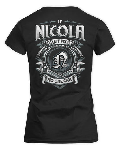 NICOLA AP81-K4-626 - Personalized Ahmed Quote Apparel “If Ahmed Can't Fix It, No One Can” - Women's Standard T-Shirt - Black