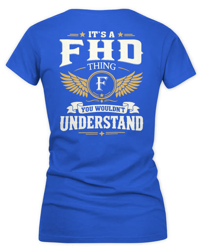 FHD KT06-M008 It’s a [NAME] Thing – You Wouldn’t Understand | Personalized Vintage T-Shirt - Women's V-Neck T-Shirt - Royal