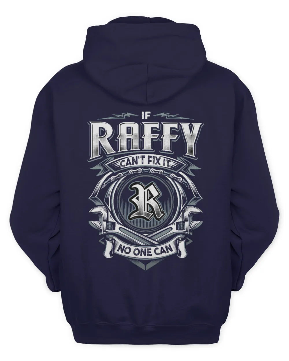 RAFFY AP81-K4-626 - Personalized Ahmed Quote Apparel “If Ahmed Can't Fix It, No One Can” - Unisex Hoodie - Navy