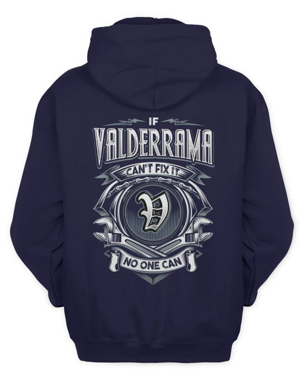 VALDERRAMA AP81-K4-626 - Personalized Ahmed Quote Apparel “If Ahmed Can't Fix It, No One Can” - Unisex Hoodie - Navy